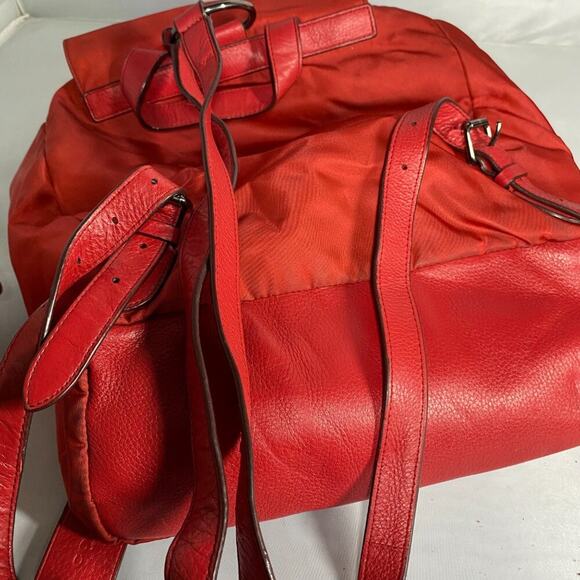 Coach True Red Nylon Backpack w/ Leather Trim and Antique Silver Hardware main image 4